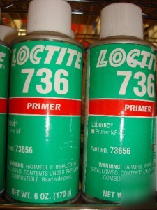 New 2-6OZ loctite 736 locquic minute bond primer 73656 