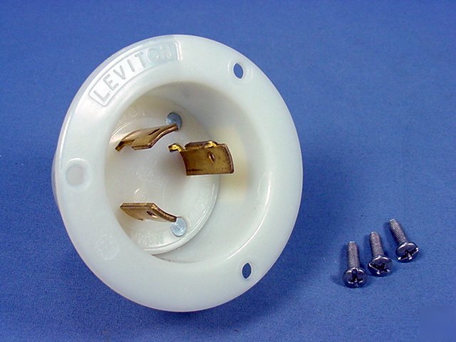 New leviton L6-30 locking flanged inlet plug 30A 250V