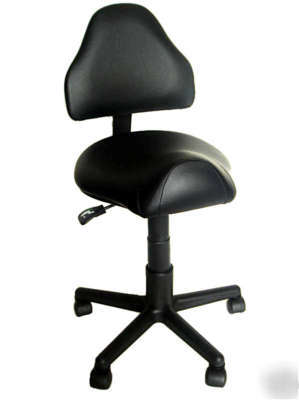 New ~ ~ saddle stool chair w/adjustable back rest (s-117)