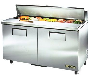 True tssu-60-16D-2 refrigerated prep table 16 pans 60