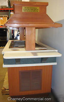 Buffet combo 2 matching units pizza & salad corian top