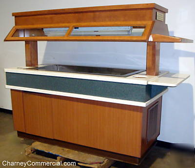 Buffet combo 2 matching units pizza & salad corian top