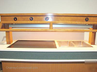 Buffet combo 2 matching units pizza & salad corian top