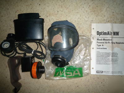 Msa respirator / gas mask; battery powered papr (#002B)