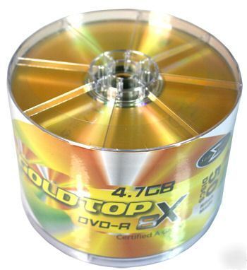 New 50 dvd-r goldtop sumvision ritek super a grade 8X 