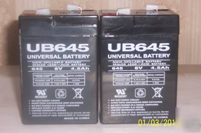 Two children's toy vehicle car battery batteries UB645