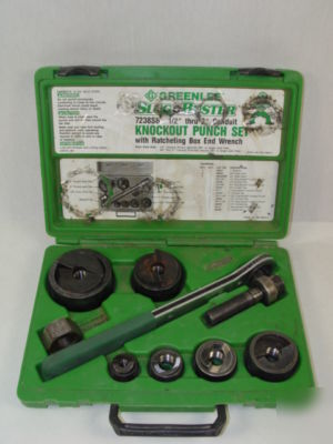 Used greenlee 7238SB slug buster knockout punch set