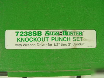 Used greenlee 7238SB slug buster knockout punch set
