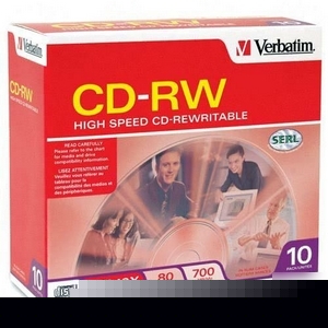 Verbatim 95156 -10PK cdrw 4X-12X 700MB 80