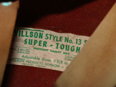 Vintage fiberglass willson style hardhat style #13 nice