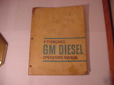 1964 v-71 engines gm diesel operator's manual complete