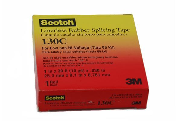 3M scotch 1IN wide linerless rubber splicing tape 130C