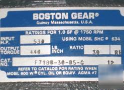 Boston gear worm gear speed reducer F718B-30-B5-g 