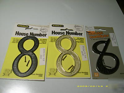 House numbers #8, lot of 13
