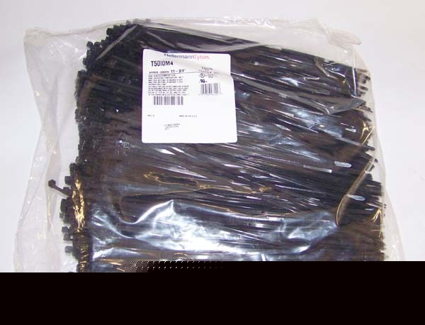 1000 hellermann nylon cable zip ties/50 lb/11