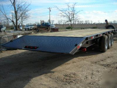 2009 deck over tilt equipment trailer, 21,000 gvwr 