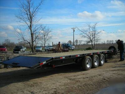 2009 deck over tilt equipment trailer, 21,000 gvwr 