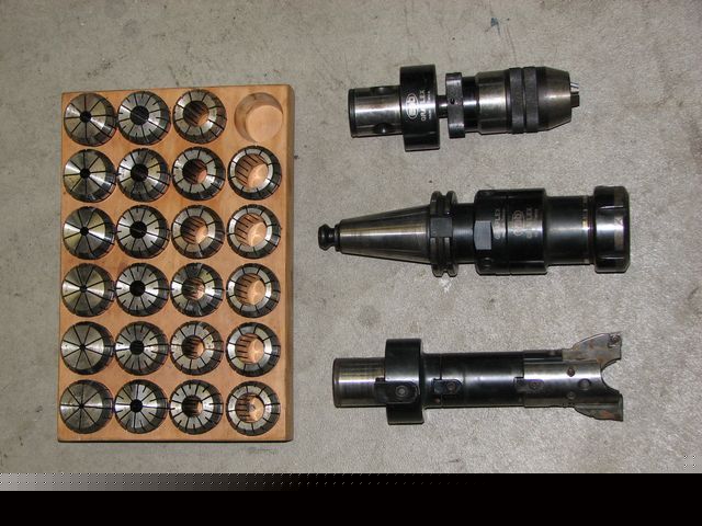 Cat 40 tool holder with ER40 collet set