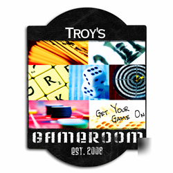 New personalized decorative game room sign