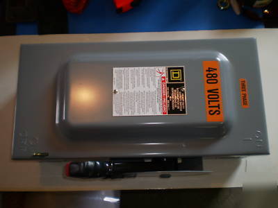 New square d safety switch H362 3 phase 60 amp 30 hp