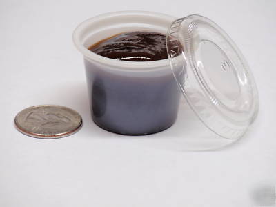 Plastic souffle cups / lids, 1OZ portion 250 sets 