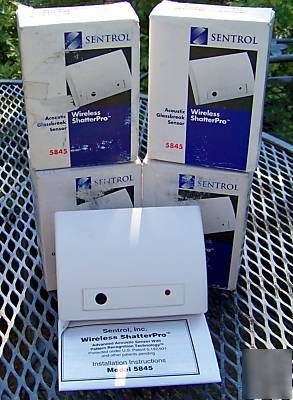 Qty 4 sentrol wireless shatterpro glassbreak detectors