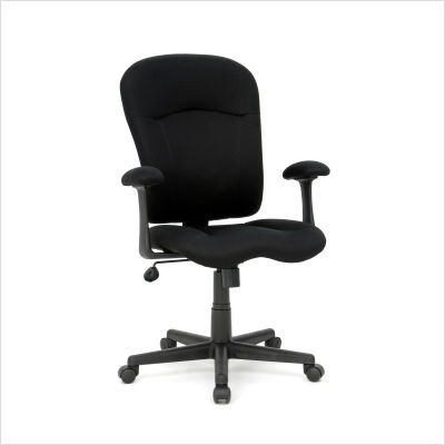 Sauder gruga seating deluxe fabric task chair in black
