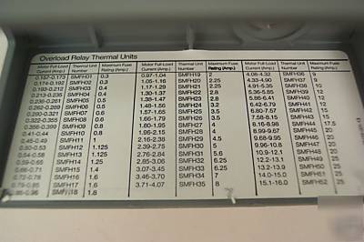 Siemens manual motor starter smf fg-1P w/ pilot light