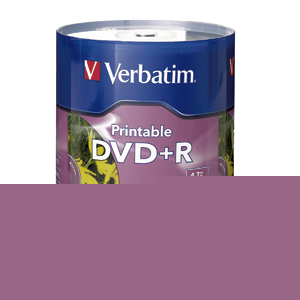 Verbatim 95145 -100PK dvd+r 16X 4.7GB whi