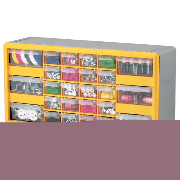 Wise lot 2 akro mils 26 drawer storage cabinet yellow 