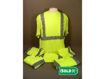 New lot 10 ansi isea safety reflective t shirts mens xl