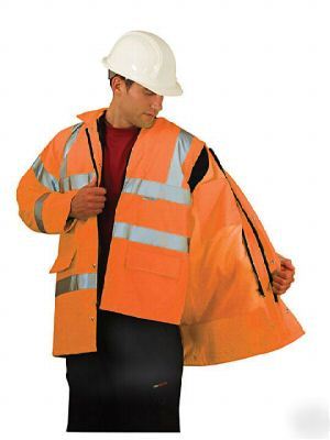 Occunomix high visibility reflective insulated coat,med