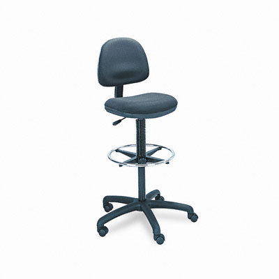 Precision extended height swivel stool black fabric