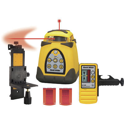 Split beam self-level rotary laser level laser detector