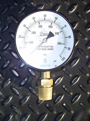 100PSI kpa dual scale pressure gauge pacific scientific