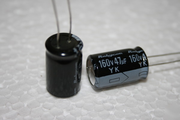 47UF 160V radial capacitor rubycon yk (X20) FBE4B6