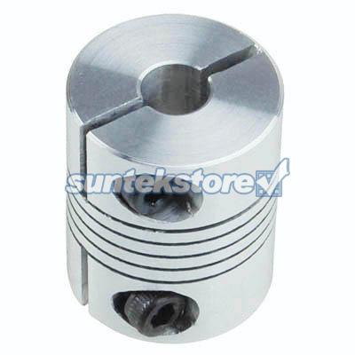 Aluminum flexible coupler for stepper servo motor shaft