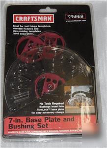 Craftsman 7 in. router base plate & bushing set