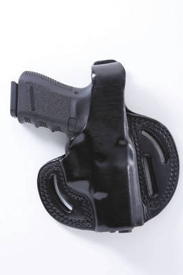 Glock 19 & 23 triple slot holster with leather belt