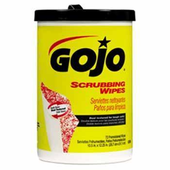 Gojo scrubbing wipes, 72-count canister case pack 6