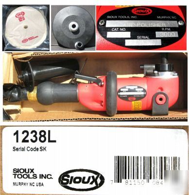 New sioux pneumatic air tool 1238L right angle polisher 