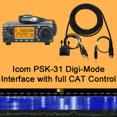 PSK31 interface + cat for icom ic-7400, 756, 746 + more