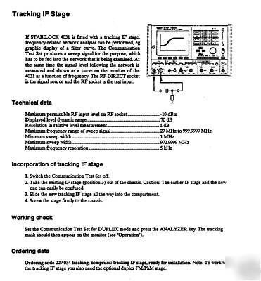 Stabilock 4031 maintenance / service / operators manual