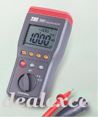 Tes-3660 autoranging insulation tester 1000V ac/dc 