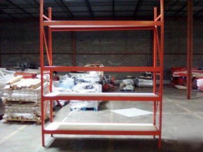 Wide span boltless pallet rack shelving trailerload 2X8