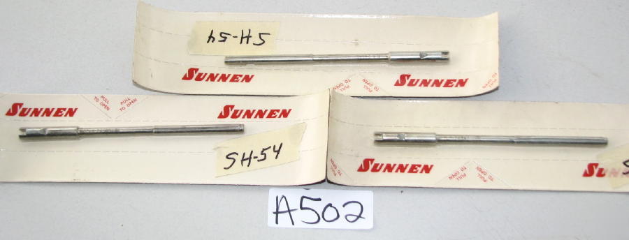 Lot of 6 assorted sunnen mandrels w/ 4 adapters