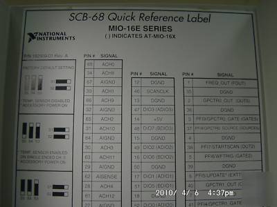 Daqcard-ai-16E-4 national instruments pcmcia data a/d 