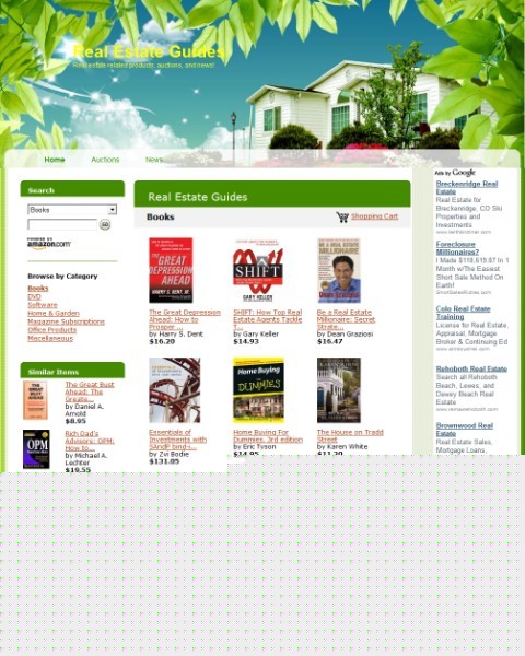 Established real estate guide website business for sale