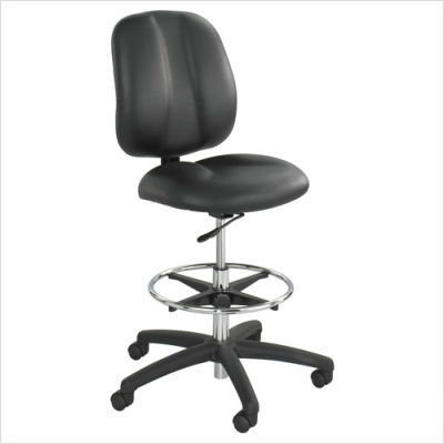 Apprentice ii extended height vinyl chair black