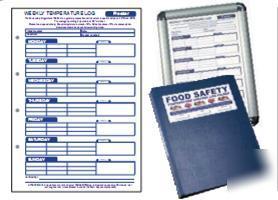 Complete year refrigerator food safety log - full kit